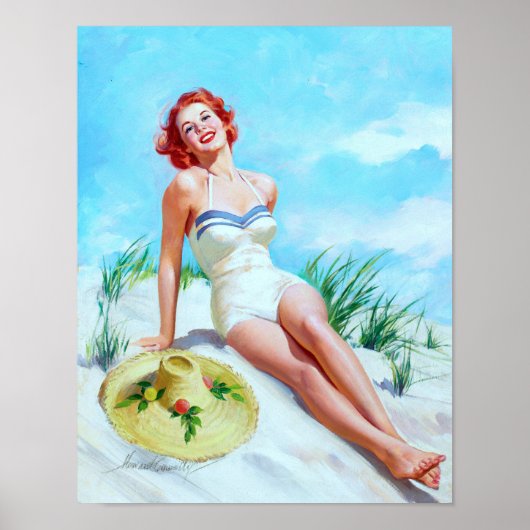Strand Pin Up Poster (Vorne)