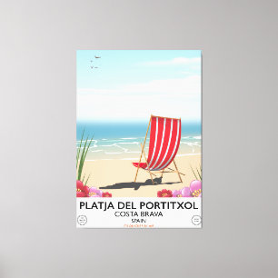 Strand Platja del Portitxol, Costa Brava, Spanien Leinwanddruck