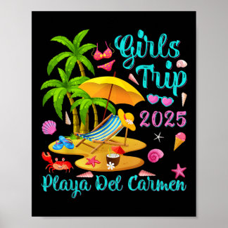 Strand Playa Del Carmen Mexiko Sommer Mädchen Reis Poster
