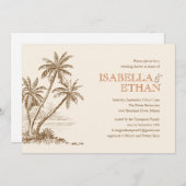 Strand-Polterabend-Einladungen Einladung (Vorne/Hinten)