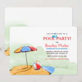 Strand-/Poolparty-Einladungen Einladung (Vorne/Hinten)