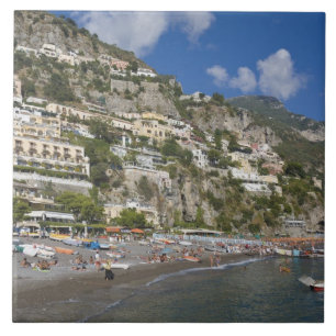 Strand Positano, Kampanien, Italien Fliese