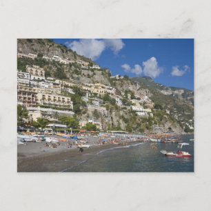Strand Positano, Kampanien, Italien Postkarte