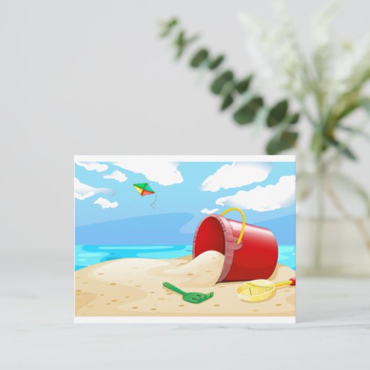 Strand Postkarte (Stehend Vorderseite)