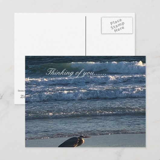 Strand Postkarte (Vorne/Hinten)