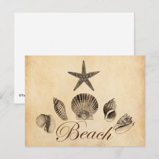 Strand Postkarte (Vorne/Hinten)