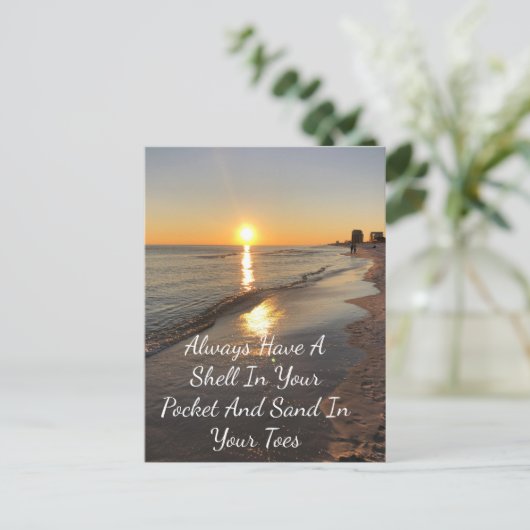 Strand Postkarte (Stehend Vorderseite)