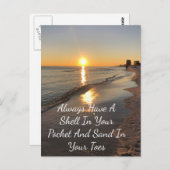 Strand Postkarte (Vorne/Hinten)