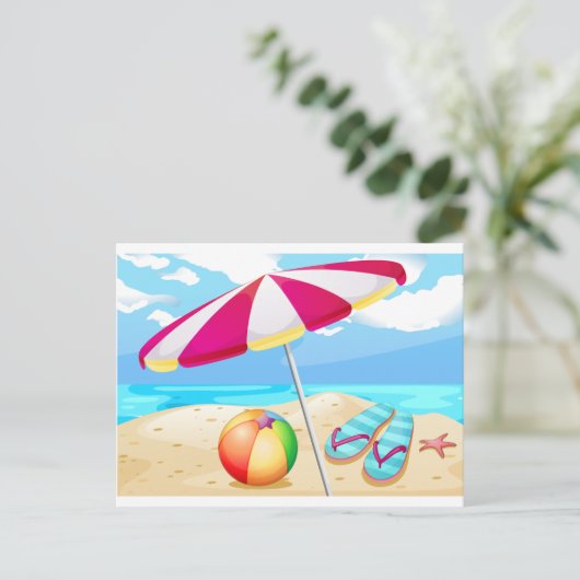 Strand Postkarte (Stehend Vorderseite)