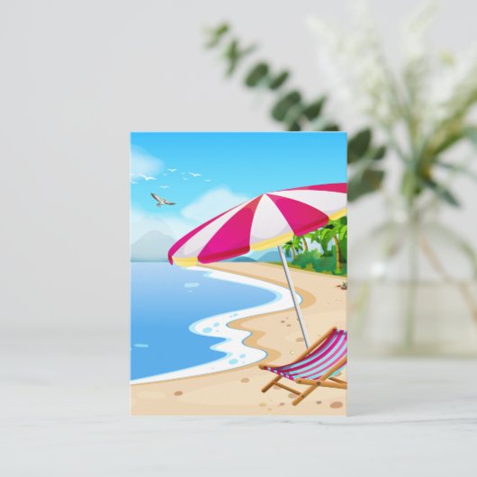 Strand Postkarte (Stehend Vorderseite)