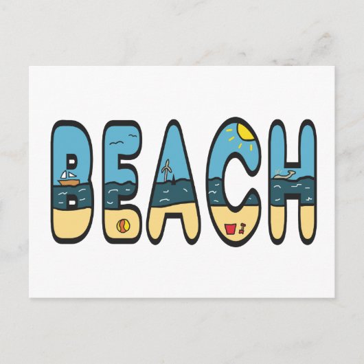 Strand Postkarte (Vorderseite)