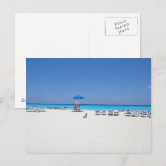 Strand Postkarte (Vorne/Hinten)