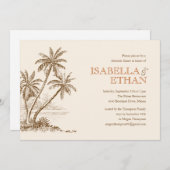 Strand-Proben-Abendessen-Einladungen Einladung (Vorne/Hinten)