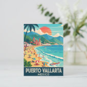 Strand Puerto Vallarta Mexiko Reisen Postkarte (Stehend Vorderseite)