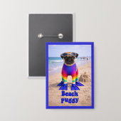 Strand-Puggy Button (Vorderseite/Rückseite)