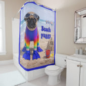 Strand-Puggy Duschvorhang (Beispiel)