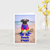 Strand-Puggy Karte (Gelbe Blume)