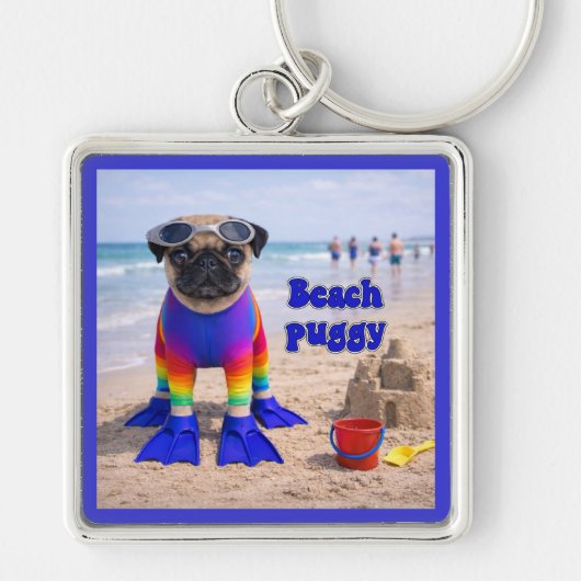 Strand-Puggy Schlüsselanhänger (Vorne)