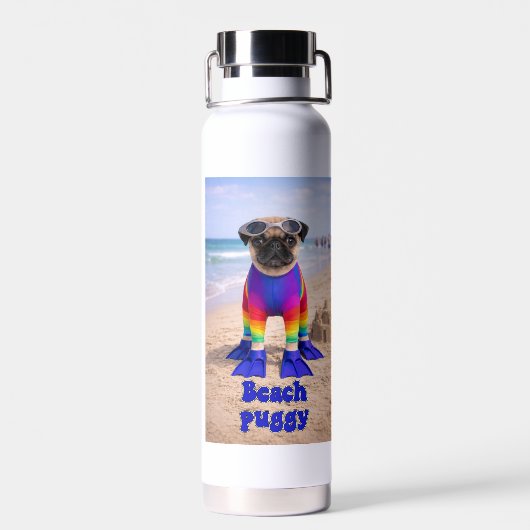 Strand-Puggy Trinkflasche (Rückseite)