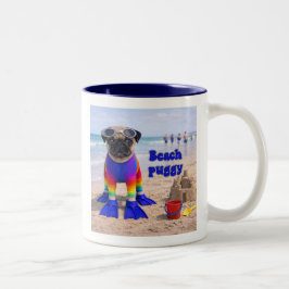 Strand Puggy Zweifarbige Tasse