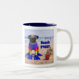 Strand Puggy Zweifarbige Tasse