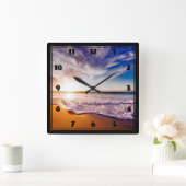Strand Quadratische Wanduhr (Zuhause)