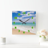 Strand Quadratische Wanduhr (Zuhause)