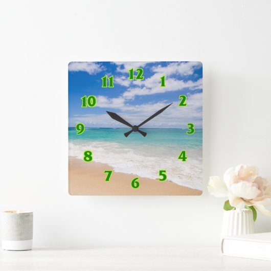 Strand Quadratische Wanduhr (Zuhause)