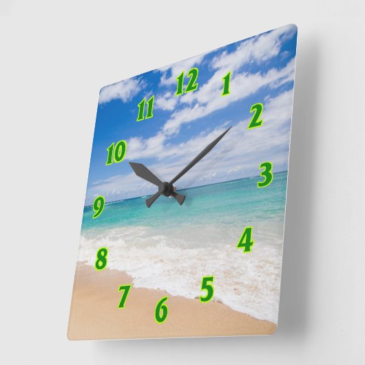 Strand Quadratische Wanduhr (Winkel)