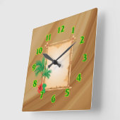 Strand Quadratische Wanduhr (Winkel)