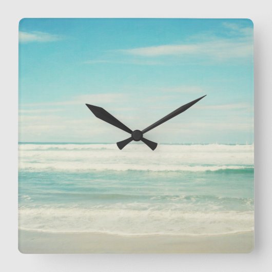 Strand Quadratische Wanduhr (Vorderseite)