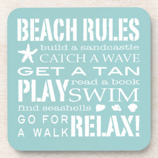Strand-Regeln durch das Küste-weiche Aqua u. das Getränkeuntersetzer