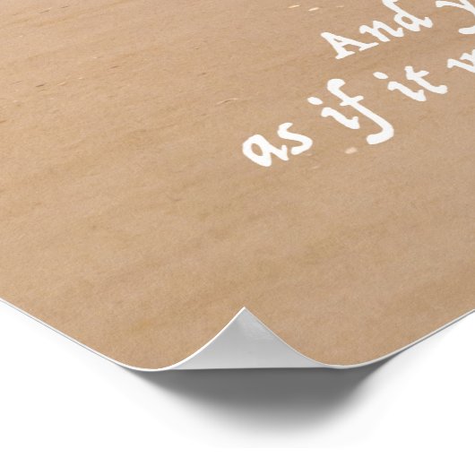 Strand, Regenbogen und die Bedeutung des Lebens Poster (Ecke)