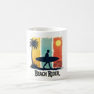 Strand-Reiter ☕ Retro-Surfer-Tropen-Tasse Kaffeetasse
