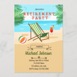 Strand-Rentnerparty-Einladung Einladung