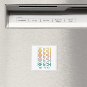 Strand Retro-Lettern Vintage-Urlaub Sommer Magnet