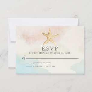 Strand-RSVP-Karte RSVP Karte