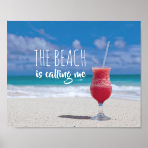 Strand ruft mich Karibisches Tropenparadies Poster