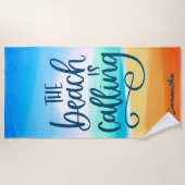 Strand ruft Spring Break Vacation Custom auf Strandtuch (Vorderseite)