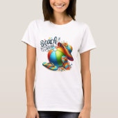 Strand ruft T - Shirt an, Sommer T - Shirt (Vorderseite)