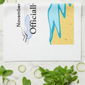 Strand-Ruhestand addiert Namen und Datum Handtuch (Gefaltet)