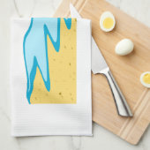 Strand-Ruhestand addiert Namen und Datum Handtuch (Viertel Falte)