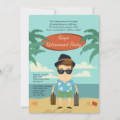 Strand-Ruhestands-Party Einladung (Vorderseite)