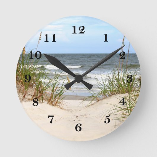 Strand Runde Wanduhr (Vorderseite)