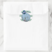 Strand runder aufkleber (Tasche)