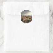 Strand Runder Aufkleber (Tasche)