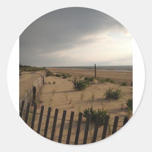 Strand Runder Aufkleber (Vorderseite)