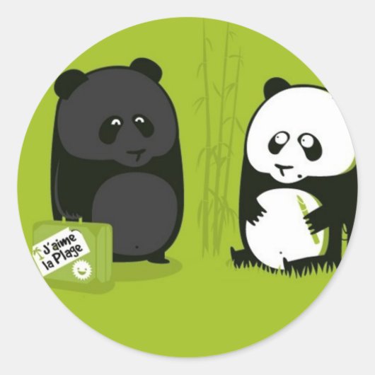 Strand Runder Aufkleber (Vorderseite)