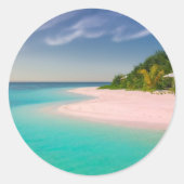 Strand- Runder Aufkleber (Vorderseite)