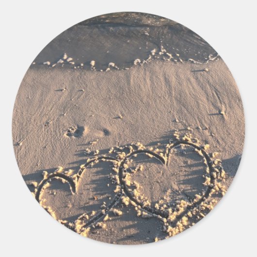 Strand Runder Aufkleber (Vorderseite)